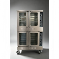 Four à convection à air chaud commercial à double étage, multifonctionnel, pour la cuisson du pain, des pizzas, des pâtisseries et des poulets rôtis