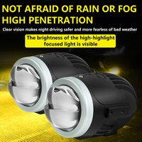 Projecteur laser de 2 pouces à commande par application, phare antibrouillard 12V, faisceau haut et bas, lampe antibrouillard LED, accessoires automobiles, phare antibrouillard pour voiture