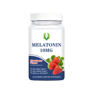 OEM Melatonin 10MG Gummies Strawberry Flavor Promotes Sleep Fall Asleep Faster Stay Asleep Longer 100%Drug Free - Product Image 1