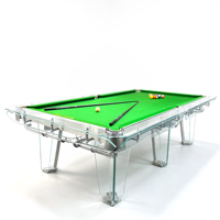 Table de billard chinoise 8 boules, taille standard, pieds en verre aviation, coussinets en acier, ardoise naturelle en pierre bleue pour salle de billard