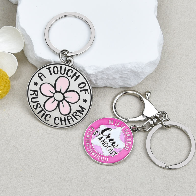 Custom Zinc Alloy Durable Keychain with Soft Enamel Finish and Angel ...