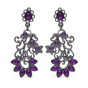Orecchini con nappe a forma di fiore per donna, stile etnico vintage, accessori per l'orecchio da indossare tutti i giorni - Product Image 5
