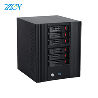 Mini PC NAS avec 4/6/8 baies SATA, Intel N100 N150, 2.5G I226V, 10G AQC, 3 ports Ethernet, RAID, serveur de stockage en réseau