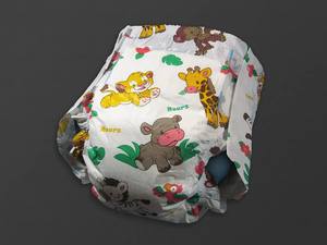 Ventes en gros de couches pour adultes jetables à haute absorption d'eau, imprimées avec des dessins animés d'animaux, en film PE, bon marché, échantillons gratuits pour les hôpitaux - Product Image 2