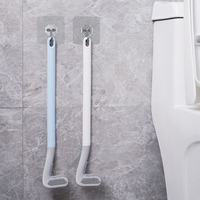 Brosse et support de toilette en Silicone à long manche sans coins morts Flexible nettoyage en profondeur brosse de nettoyage de toilette brosse de toilette de Golf