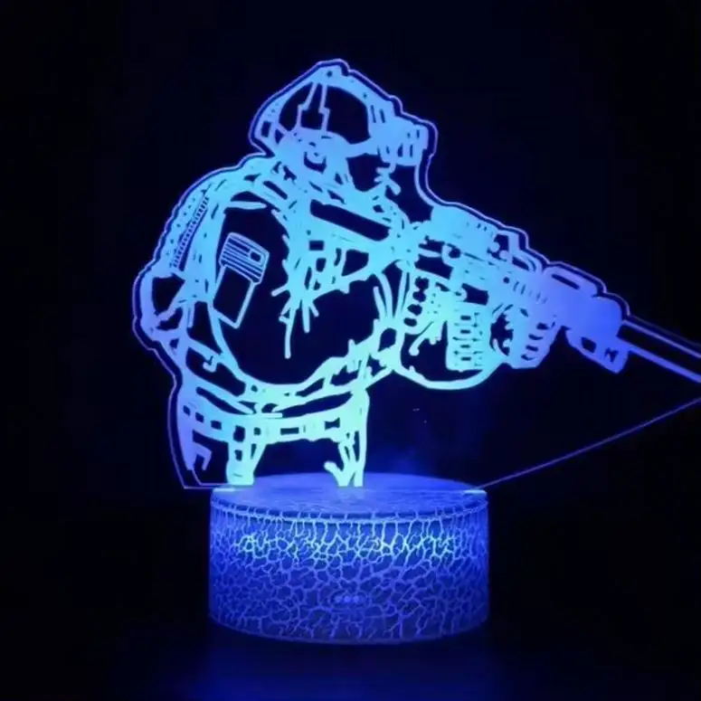 Yaratıcı akrilik panel fabrika hediye Oem sanat 3D gece lambası