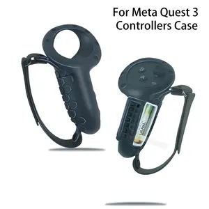 Funda protectora de silicona para auriculares Meta Quest 3 VR, funda extraíble para controlador de batería