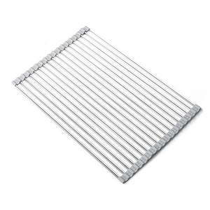 ที่คว่ำจานพับได้ ขนาด L สแตนเลส สำหรับจัดเก็บผักและผลไม้ - Product Image 2