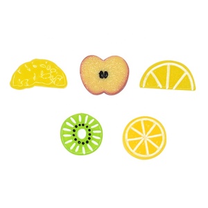 Adornos de Resina con Forma de Rodajas de Frutas Simuladas, Naranja, Manzana, Limón, para Decoración de Fundas de Teléfono y Lazos para el Cabello - Product Image 1