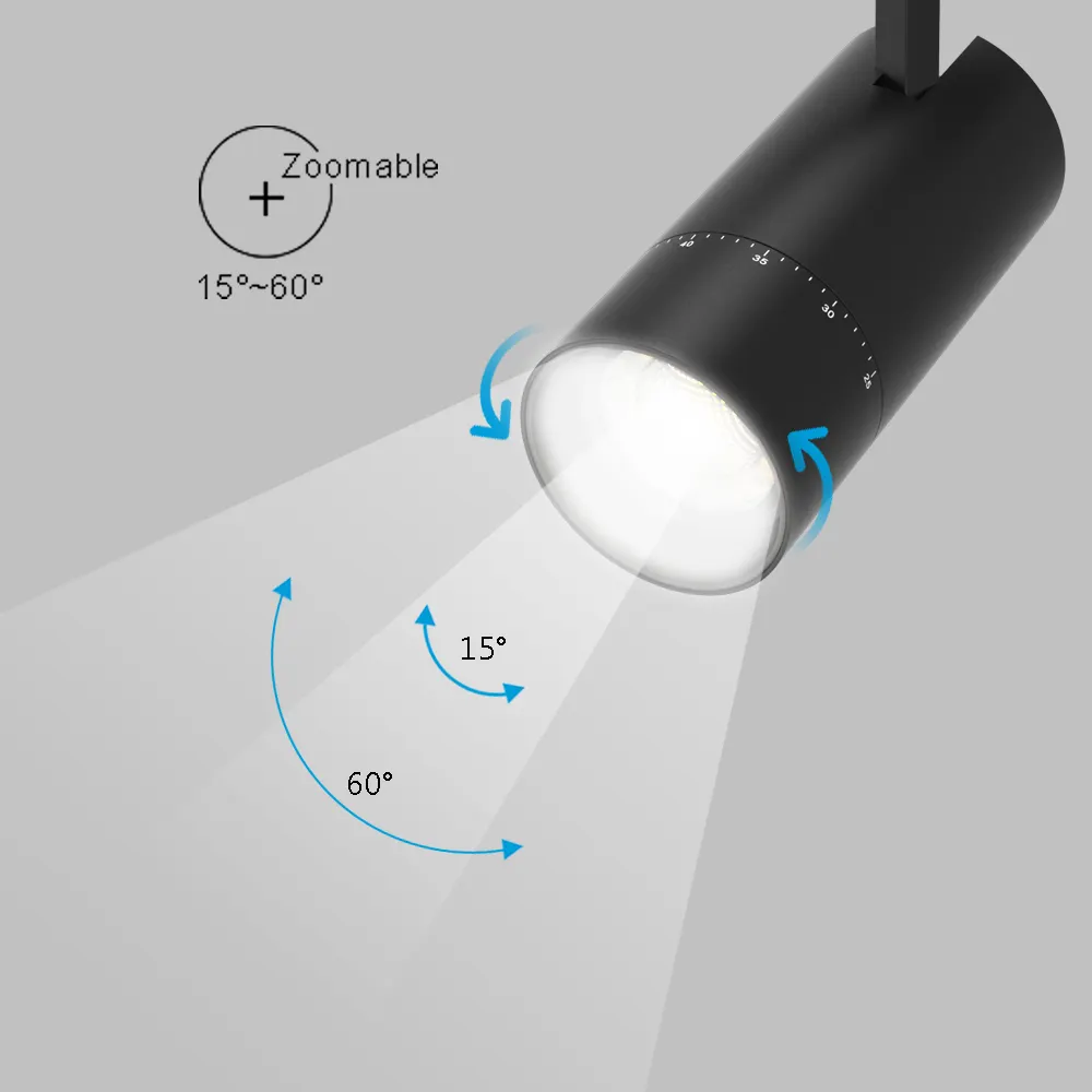 Ticari Modern Led tavan parça ışıkları ayarlanabilir hüzme aydınlatma kısılabilir Led doğrusal ışık fikstür