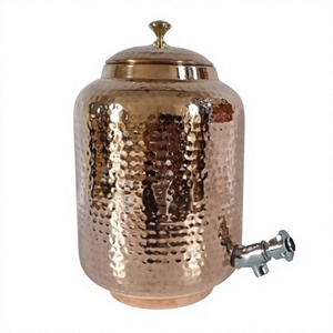 Distributeur d'eau en cuivre de qualité supérieure avec support, distributeur de boissons en cuivre de qualité alimentaire, fournisseur OEM - Product Image 1
