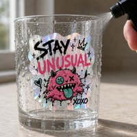 Autocollant holographique personnalisé style Pastel Goth avec citation inspirante, autocollant découpé à la forme, auto-adhésif pour journal et pot de fleurs