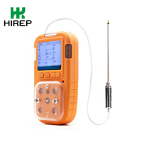 Detector de Gas Portátil HIREP, Alarma de Monóxido de Carbono, GLP, CO, LEL, H2S, Amoníaco, Monitor de 4 Gases, Clasificación IP66, Recargable, 2000mAh