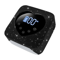 Lampe UV LED rechargeable de luxe à haute puissance avec diamants incrustés, 365 nm, séchage rapide du gel, affichage pour salon et usage domestique, amélioration des ongles