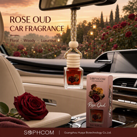 Diffuseur de parfum automatique suspendu 8 ml, flacon en verre avec bouchon en bois, désodorisant pour voiture, emballage personnalisé, vente en gros, usine