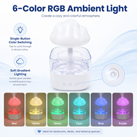 BK-JS-001 Lampe d'ambiance nocturne à branchement USB-C, humidificateur d'ambiance RGB en forme de nuage pour chambre, bureau et décoration intérieure