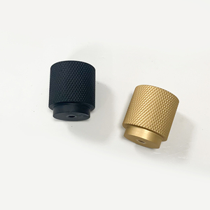 Aluminum Gold Black Knurled Cabinet <strong>Door</strong> <strong>Knob</strong> Drawer Handle for Kitchen Bedroom Dresser-Modern Design Villa Outdoor Use Durable - Product Image 2