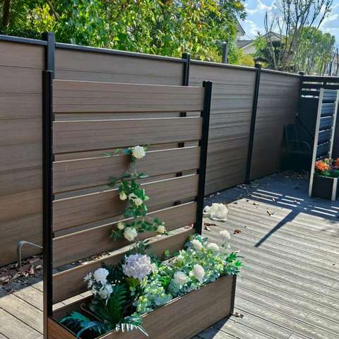 Customizable Color WPC Fence Panels for House Exterior with Multiple Finish Options and Durable Outdoor Use