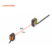 Huayifeng DC12 ~ 24V 30m distancia de detección sensor láser 650nm longitud de onda láser IP64