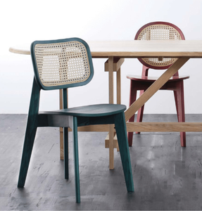 Modern Nordic <strong>Dining</strong> <strong>Chair</strong> Furniture for Living Room Hotel Restaurant Kitchen <strong>Rattan</strong> Solid Wood Wooden <strong>4</strong> 6 8 <strong>Chair</strong> and Table <strong>Set</strong> - Product Image 1