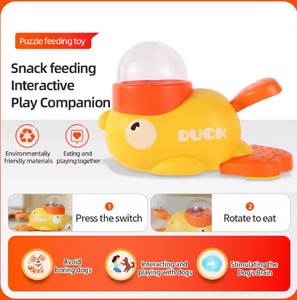 Juguete de Rompecabezas para Perros, Dispensador de Comida con Forma de Pato Amarillo, Juguete Educativo Interactivo y Ecológico para Perros - Product Image 4