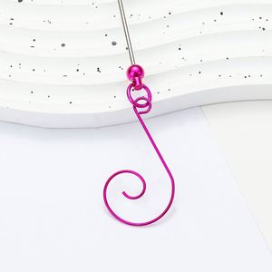Crochets perlés créatifs pour décorations d'arbre de Noël, crochets métalliques DIY, supports pour ornements festifs, fournitures artisanales pour les fêtes - Product Image 3
