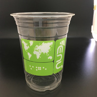 Gobelet à parfaits jetable transparent en PLA, 100 % compostable et biodégradable, avec couvercle, personnalisable avec logo VIRTUES