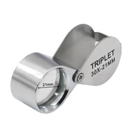 Folding Jewelry-Identification Special Magnifier 30x 30mm Diameter 30x21/20x21/10x21 Sizes Portable Mini Handheld No Lens