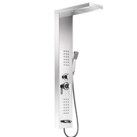 Robinet de douche mural de style moderne en acier inoxydable 304 chromé pour hôtels et salles de bain – Colonne de douche élégante