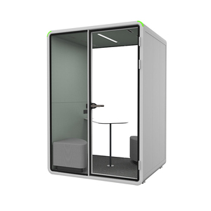 Cabine de réunion acoustique mobile pour 2 personnes, isolation phonique, cabine de conversation - Product Image 1