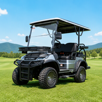 Voiturette de golf électrique Club Car avec châssis en alliage d'aluminium et toit en PP, construction robuste, 4 places, 48V
