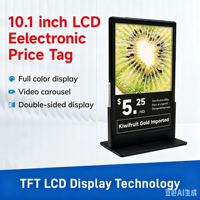 Écran publicitaire LCD en forme de T ZAXTEAM de 10,1 pouces, affichage double face, écran d'affichage de prix électronique pour supermarché