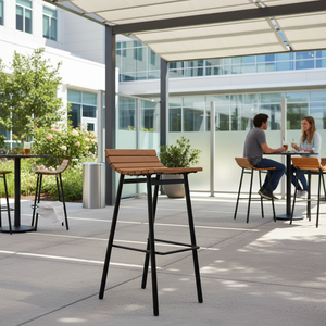 Modern Steel and Leather Bar <b>Stool</b> for Outdoor and Hospital Use Commercial Bar Chair with Durable Metal Frame - Product Image 3