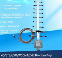 Antenne Yagi à gain élevé 13dBi 806-960MHz GSM LTE WCDMA directionnelle extérieure avec câble RG58 et support de montage sur poteau