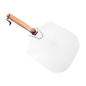 Aluminum Pizza Spatula 12 Inch Foldable Wooden Handle Baking Transfer Tool For Pizzas And Cakes - Product Image 4