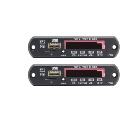DC 5V 12V MP5 Stereo Player Wireless Bluetooth 5.0 Car Kit Video 1080P MP5 Decoder Board Support EBook USB TF Audio Aux FM
