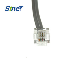 Câble plat <span class=keywords><strong>RJ45</strong></span> CAT 3 UTP sur mesure OEM, assemblage de fil <span class=keywords><strong>téléphonique</strong></span>, <span class=keywords><strong>cordon</strong></span> de raccordement <span class=keywords><strong>RJ11</strong></span>, câble réseau, câbles de communication, noir/gris - Product Image 5