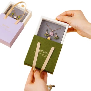 Recyclable Material Custom Soy Ink Printing Slide Drawer <b>Box</b> Packaging for Rings Perfume Essential Oil Candle Watch Jewelry <b>Box</b> - Product Image 2