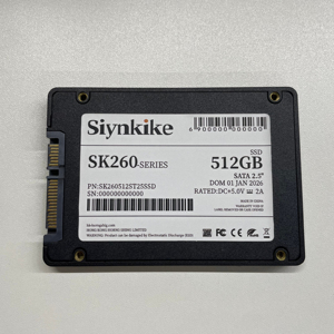 Unidad de Estado Sólido HORNG SHING Siynkike SK260-SERIES 512GB SSD SATA 2.5 6Gb/s SK260512T25SSD - Product Image 1
