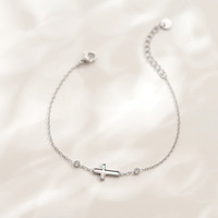 Pulsera de Cruz Chapada en Oro de Acero Inoxidable Resistente al Agua, Éxito de Ventas en Tiktok de Fanhua Jewelry