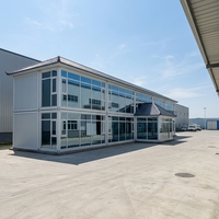 Maison conteneur habitable moderne préfabriquée portable de 20 à 40 pieds, à deux étages, en panneaux sandwich, à faible coût, pour villa, hôtel, centre commercial