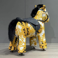 Canapé-lit en forme de cheval pour enfants moderne de Foshan, design mignon d'animaux de dessin animé, tissu, salon, chambre à coucher, pouf jouet