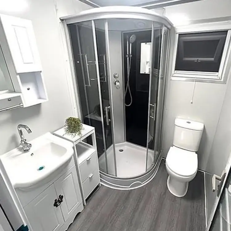 40フィート20フィートプレハブ拡張可能住宅3ベッドルーム強力な証拠バスルーム輸送コンテナホーム小さな家