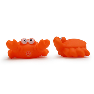 Brinquedo de Banho para Bebês Jixin, Pato de Borracha em Forma de Caranguejo com Som de Apito e Flutuação na Água, Unissex para Brincar no Banho - Product Image 1