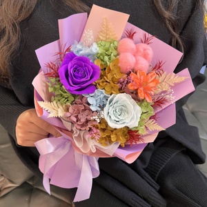 Ramo de Flores Eternas al por Mayor, Rosa Preservada Premium y Regalo Floral para Cumpleaños, Año Nuevo, Graduación, Novia, Esposa, San <span class=keywords><strong>Valentín</strong></span>, Para Siempre - Product Image 2