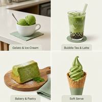 Poudre de thé vert matcha en vrac pour la fabrication de glaces molles et de gelato |   Certifié Halal |   Qualité alimentaire |   Marque privée OEM
