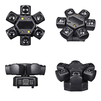 Luz Móvil Profesional de 80W MINI SIX ARMED con 12x3W LED Ra90 1000 Lúmenes, Modo Maestro-Esclavo DMX512 para DJ, Discoteca, Eventos, Bodas