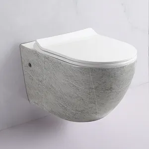 Suspendu Design Badkamer Muur-Opgehangen Toiletfabrikanten Muur Flush Hangende Wc P Trap Marmeren Muur Gemonteerd Toilet