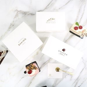 Cake packaging French style pastry box cut into pieces desserts box mousse baked food snack packing box customization