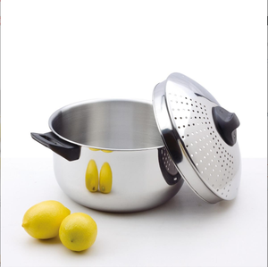 Casserole à pâtes en acier inoxydable de haute qualité avec couvercle passoire - Product Image 4